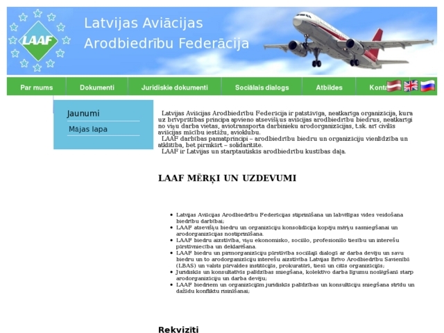 Latvijas aviācijas arodbiedrību federācija, 